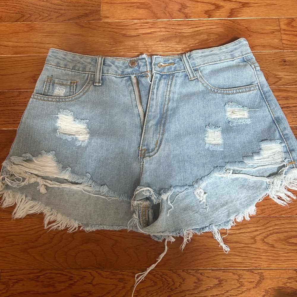 Light Wash Jean Shorts